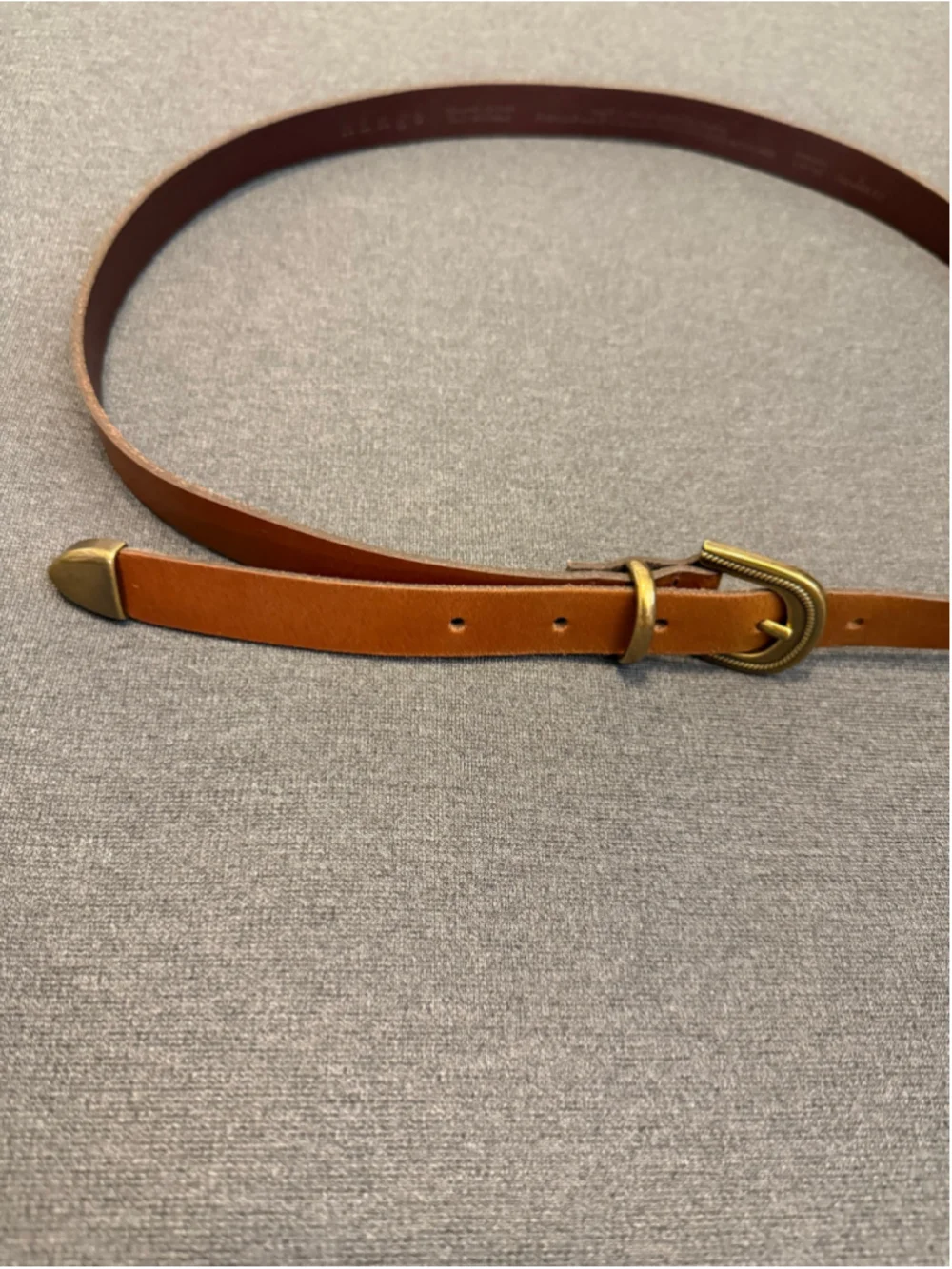 Hinge western-style skinny leather belt trouser fit sz Women's Large EUC